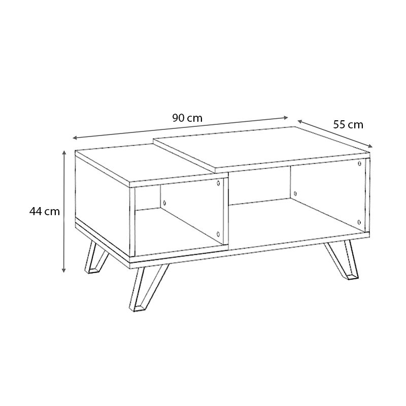 Τραπεζάκι σαλονιού Don Megapap μελαμίνης χρώμα sonoma 90x55x44εκ. Τραπεζάκι σαλονιού Don Megapap μελαμίνης χρώμα sonoma 90x55x44εκ.
