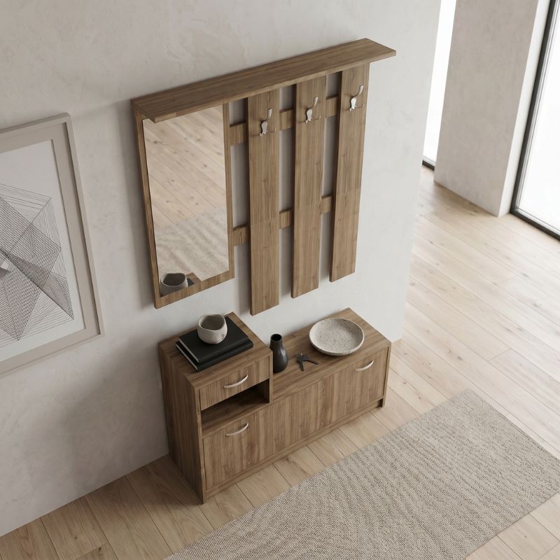 Έπιπλο εισόδου Raynold Megapap χρώμα καρυδί 100x30x180εκ. Έπιπλο εισόδου Raynold Megapap χρώμα καρυδί 100x30x180εκ.