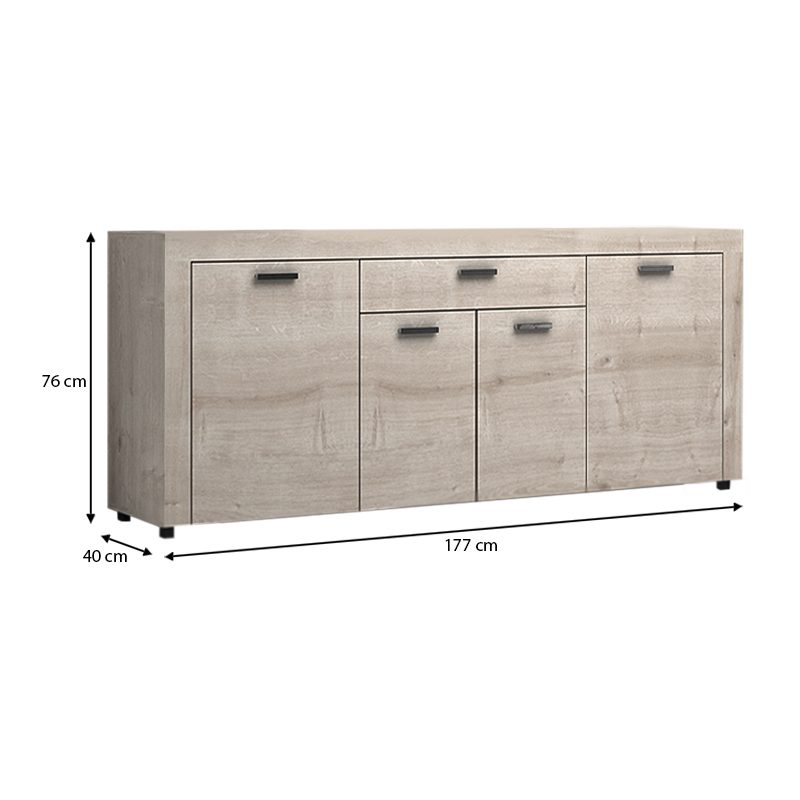 Μπουφές μελαμίνης Joseph Megapap χρώμα sonoma 177x40x76εκ. Μπουφές μελαμίνης Joseph Megapap χρώμα sonoma 177x40x76εκ.