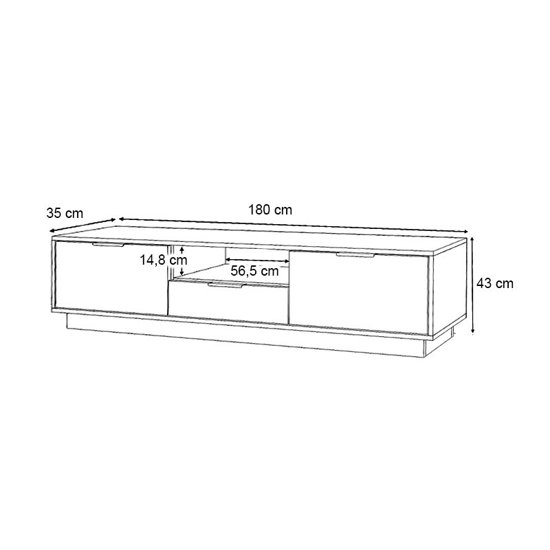 Έπιπλο τηλεόρασης Mensa Megapap χρώμα καρυδί 180x35x43cm. Έπιπλο τηλεόρασης Mensa Megapap χρώμα καρυδί 180x35x43cm.