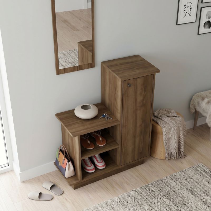 Έπιπλο εισόδου Cute Megapap χρώμα καρυδί 90x35x95εκ. Έπιπλο εισόδου Cute Megapap χρώμα καρυδί 90x35x95εκ.