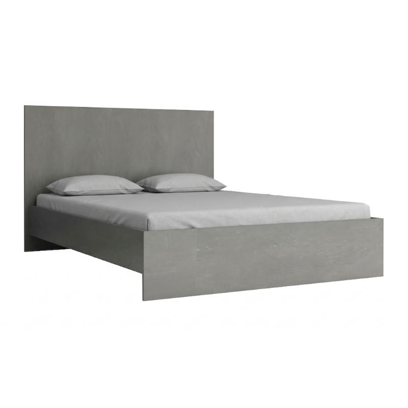 Κρεβάτι Troy Megapap χρώμα γκρι σκυροδέματος 150x200εκ. Κρεβάτι Troy Megapap χρώμα γκρι σκυροδέματος 150x200εκ.