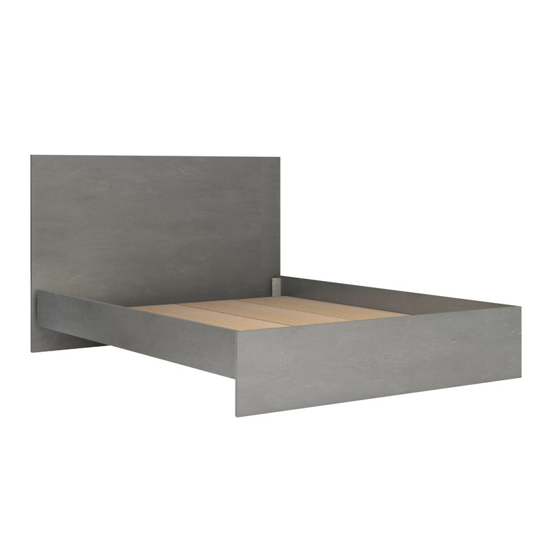 Κρεβάτι Troy Megapap χρώμα γκρι σκυροδέματος 150x200εκ. Κρεβάτι Troy Megapap χρώμα γκρι σκυροδέματος 150x200εκ.