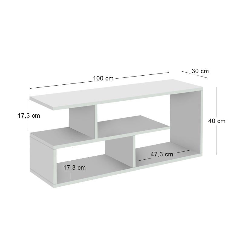 Έπιπλο τηλεόρασης Forever Megapap χρώμα λευκό 100x30x40cm. Έπιπλο τηλεόρασης Forever Megapap χρώμα λευκό 100x30x40cm.