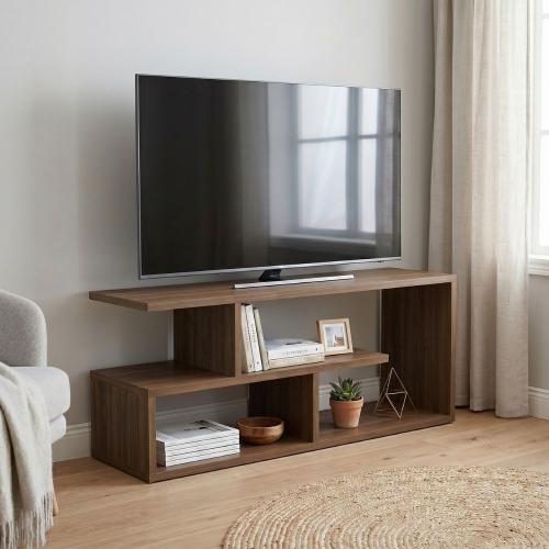 Έπιπλο τηλεόρασης Forever Megapap χρώμα καρυδί 100x30x40cm.