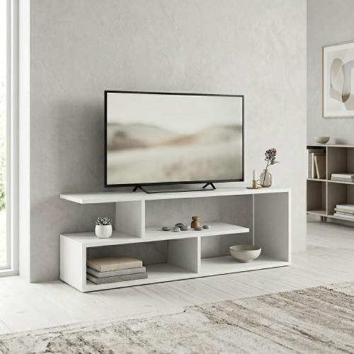 Έπιπλο τηλεόρασης Forever Megapap χρώμα λευκό 120x30x40cm.