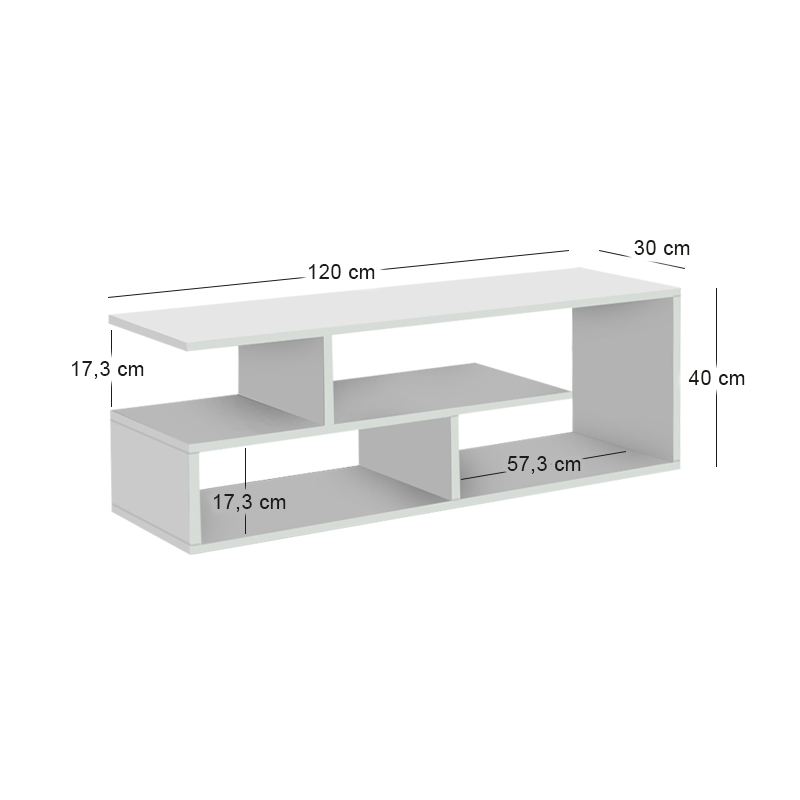 Έπιπλο τηλεόρασης Forever Megapap χρώμα λευκό 120x30x40cm. Έπιπλο τηλεόρασης Forever Megapap χρώμα λευκό 120x30x40cm.