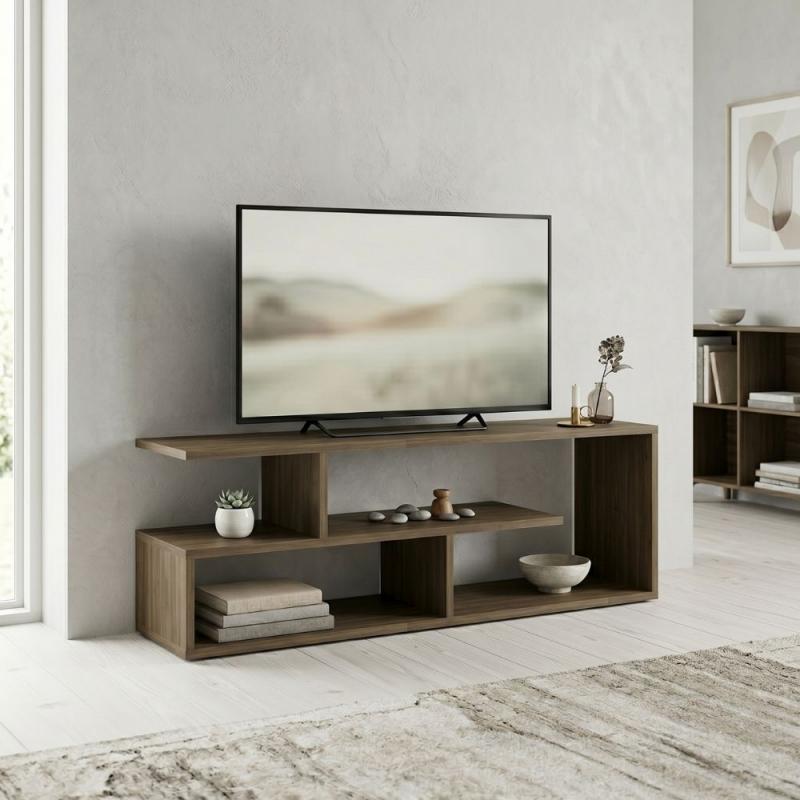 Έπιπλο τηλεόρασης Forever Megapap χρώμα καρυδί 120x30x40cm. Έπιπλο τηλεόρασης Forever Megapap χρώμα καρυδί 120x30x40cm.