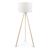 Φωτιστικό δαπέδου Rosling Megapap Mdf/ύφασμα Pvc χρώμα φυσικό/λευκό 38x21x140εκ.