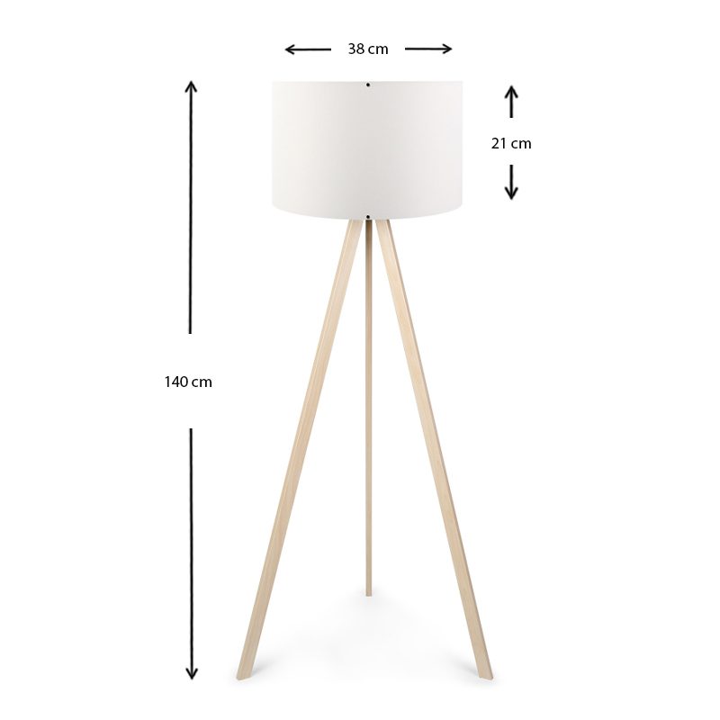 Φωτιστικό δαπέδου Rosling Megapap Mdf/ύφασμα Pvc χρώμα φυσικό/λευκό 38x21x140εκ. Φωτιστικό δαπέδου Rosling Megapap Mdf/ύφασμα Pvc χρώμα φυσικό/λευκό 38x21x140εκ.