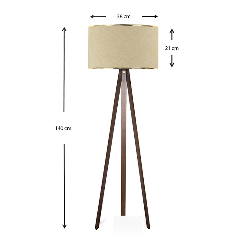 Φωτιστικό δαπέδου Rosling Megapap Mdf/ύφασμα Pvc χρώμα καρυδί/μπεζ 38x21x140εκ. Φωτιστικό δαπέδου Rosling Megapap Mdf/ύφασμα Pvc χρώμα καρυδί/μπεζ 38x21x140εκ.