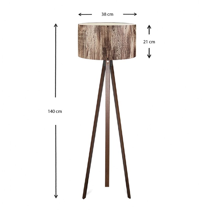 Φωτιστικό δαπέδου Rosling Megapap Mdf/ύφασμα Pvc χρώμα καρυδί/καφέ 38x21x140εκ. Φωτιστικό δαπέδου Rosling Megapap Mdf/ύφασμα Pvc χρώμα καρυδί/καφέ 38x21x140εκ.