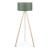 Φωτιστικό δαπέδου Rosling Megapap Mdf/ύφασμα Pvc χρώμα φυσικό/χακί 38x38x140εκ.