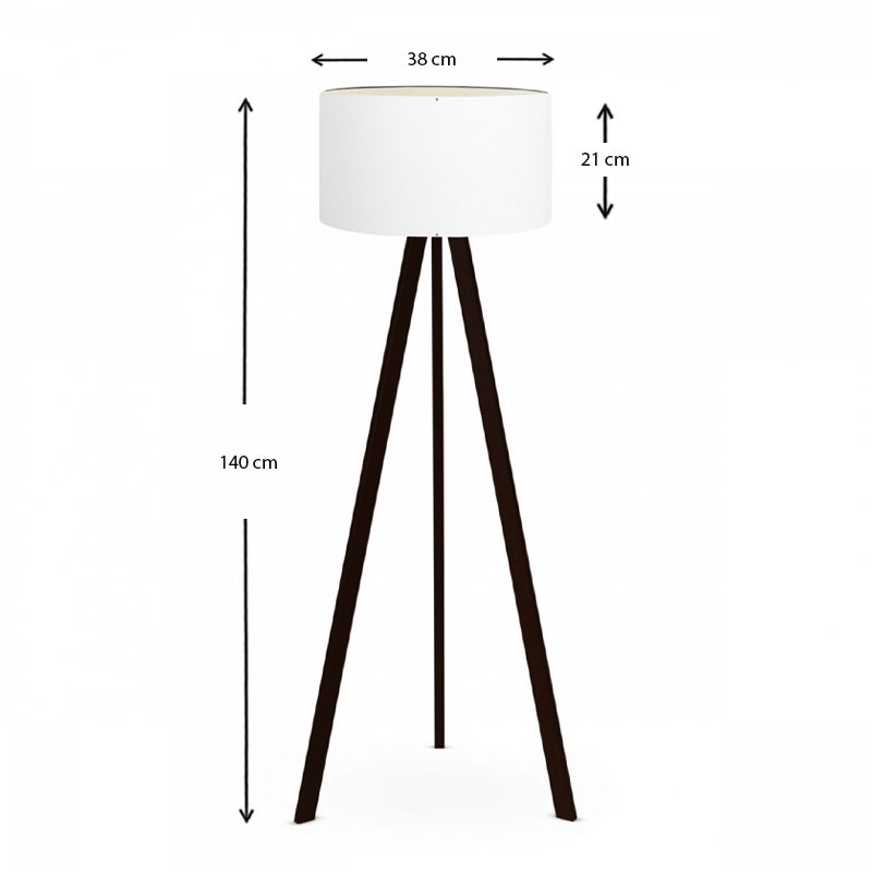 Φωτιστικό δαπέδου Rosling Megapap Mdf/ύφασμα Pvc χρώμα μαύρο - λευκό 38x38x140εκ. Φωτιστικό δαπέδου Rosling Megapap Mdf/ύφασμα Pvc χρώμα μαύρο - λευκό 38x38x140εκ.