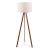 Φωτιστικό δαπέδου Rosling Megapap Mdf/ύφασμα Pvc χρώμα καρυδί/μπεζ 38x21x140εκ.