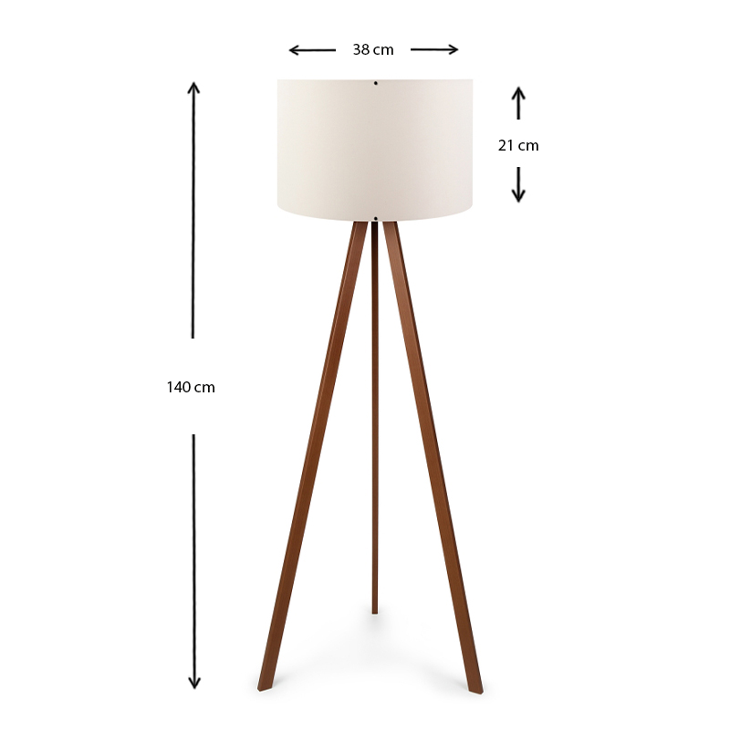 Φωτιστικό δαπέδου Rosling Megapap Mdf/ύφασμα Pvc χρώμα καρυδί/μπεζ 38x21x140εκ. Φωτιστικό δαπέδου Rosling Megapap Mdf/ύφασμα Pvc χρώμα καρυδί/μπεζ 38x21x140εκ.