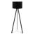 Φωτιστικό δαπέδου Rosling Megapap Mdf/ύφασμα Pvc χρώμα μαύρο 38x21x140εκ.