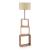 Φωτιστικό δαπέδου Claude Megapap Mdf/fabric Pvc χρώμα καφέ/μπεζ 37x20x140εκ.