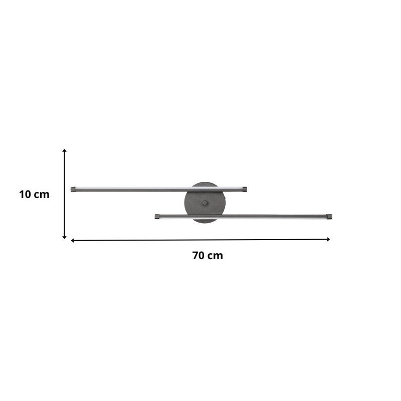 Απλίκα τοίχου Led Frode Megapap μεταλλική χρώμα μαύρο 70x10x10εκ. Απλίκα τοίχου Led Frode Megapap μεταλλική χρώμα μαύρο 70x10x10εκ.