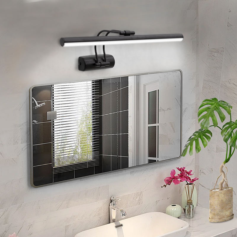 Απλίκα καθρέπτη μπάνιου LED Laura Megapap μεταλλική μαύρο 60εκ.