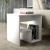 Κομοδίνο - Βοηθητικό τραπεζάκι μελαμίνης Alvize Megapap χρώμα λευκό 40x35x40εκ.