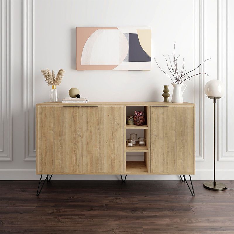 Μπουφές Clara Megapap χρώμα sapphire oak 142x35,6x83εκ. Μπουφές Clara Megapap χρώμα sapphire oak 142x35,6x83εκ.