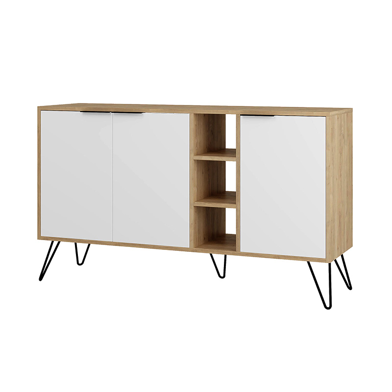 Μπουφές Clara Megapap χρώμα sapphire oak - λευκό 142x35,6x83εκ. Μπουφές Clara Megapap χρώμα sapphire oak - λευκό 142x35,6x83εκ.