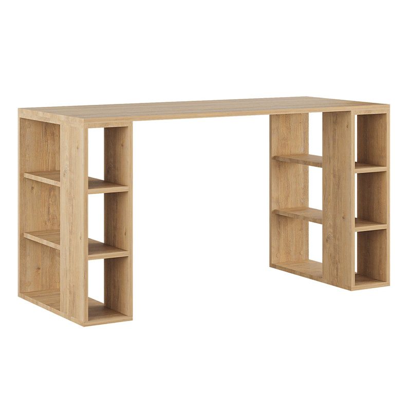 Γραφείο εργασίας Colmar Megapap από μελαμίνη χρώμα sapphire oak 140x60x75εκ Γραφείο εργασίας Colmar Megapap από μελαμίνη χρώμα sapphire oak 140x60x75εκ