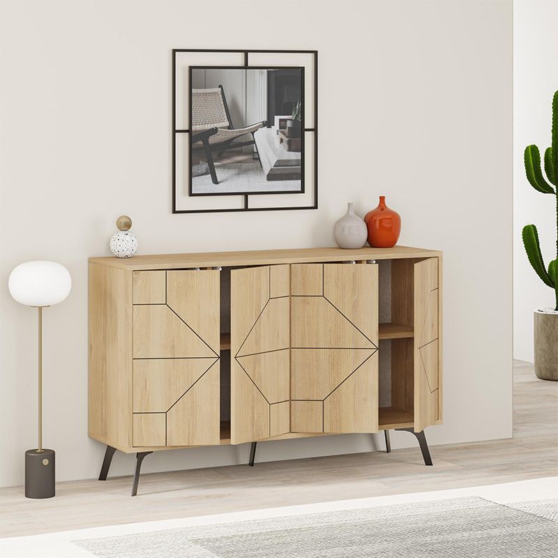 Μπουφές Dune Megapap χρώμα sapphire oak 123x35x77,4εκ. Μπουφές Dune Megapap χρώμα sapphire oak 123x35x77,4εκ.