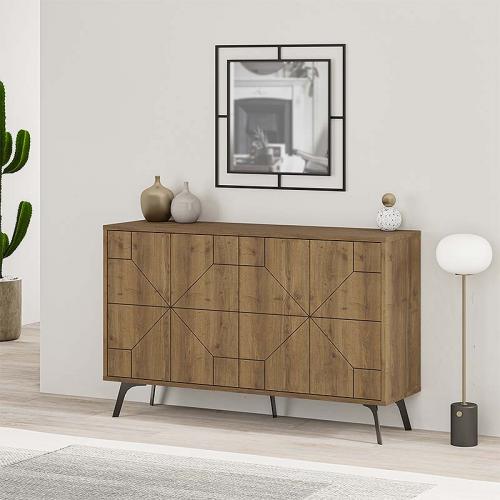 Μπουφές Dune Megapap χρώμα ανοιχτό καρυδί 123x35x77,4εκ.
