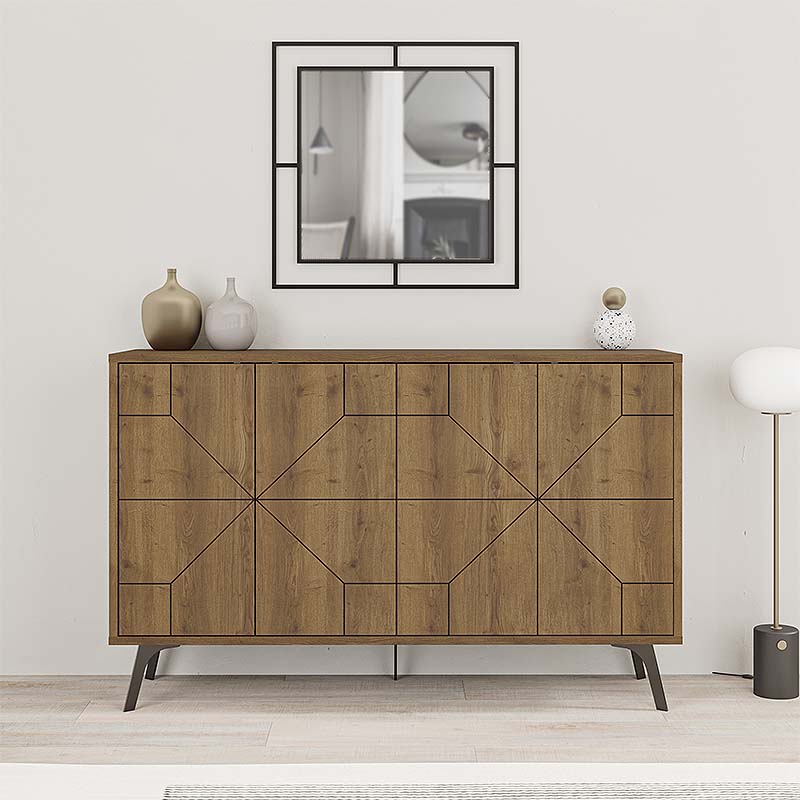 Μπουφές Dune Megapap χρώμα ανοιχτό καρυδί 123x35x77,4εκ. Μπουφές Dune Megapap χρώμα ανοιχτό καρυδί 123x35x77,4εκ.