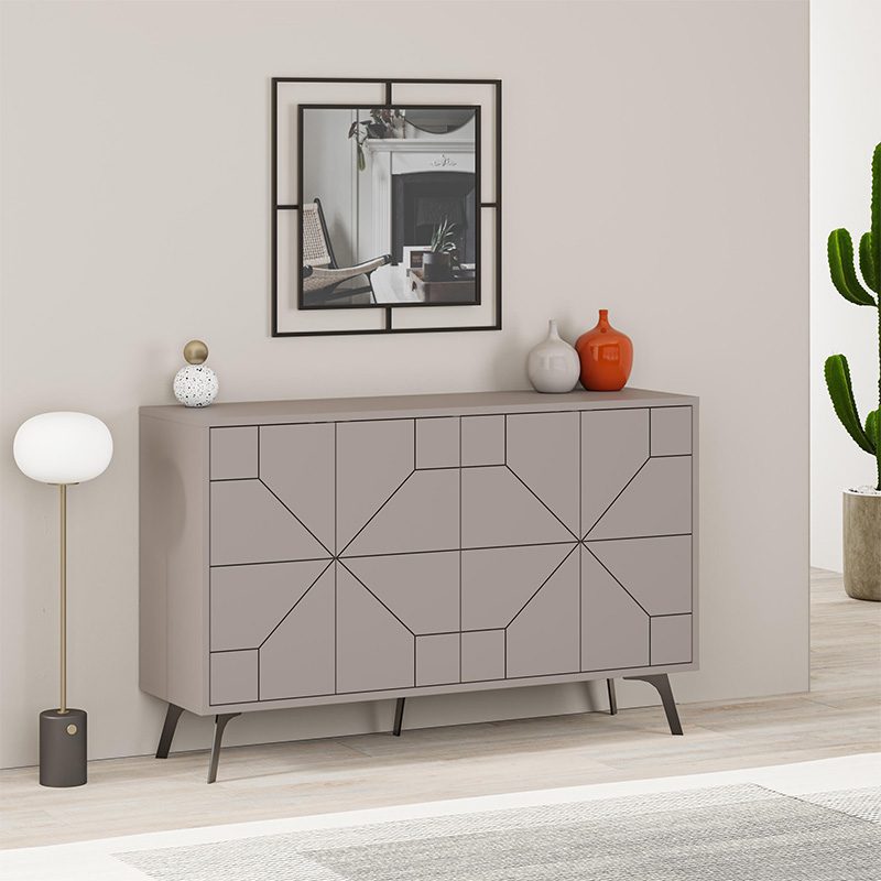 Μπουφές Dune Megapap χρώμα ανοιχτή μόκα 123x35x77,4εκ. Μπουφές Dune Megapap χρώμα ανοιχτή μόκα 123x35x77,4εκ.