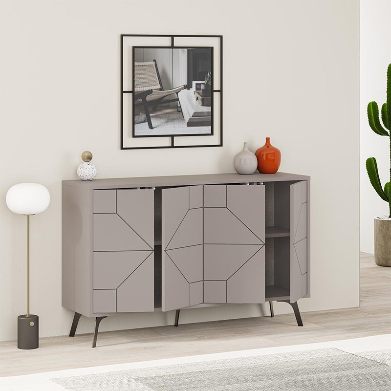 Μπουφές Dune Megapap χρώμα ανοιχτή μόκα 123x35x77,4εκ. Μπουφές Dune Megapap χρώμα ανοιχτή μόκα 123x35x77,4εκ.