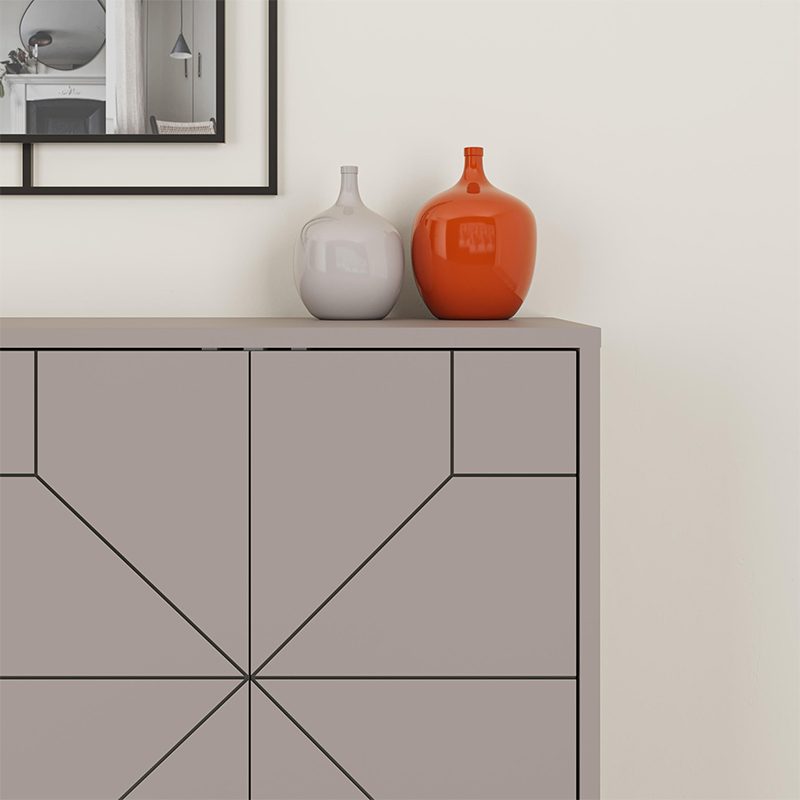 Μπουφές Dune Megapap χρώμα ανοιχτή μόκα 123x35x77,4εκ. Μπουφές Dune Megapap χρώμα ανοιχτή μόκα 123x35x77,4εκ.
