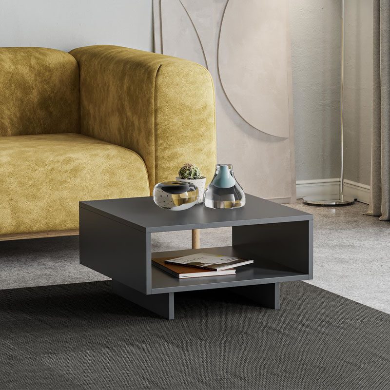Τραπεζάκι σαλονιού Hola Megapap χρώμα ανθρακί 60x60x32εκ. Τραπεζάκι σαλονιού Hola Megapap χρώμα ανθρακί 60x60x32εκ.