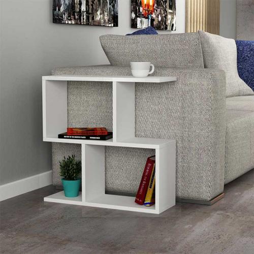 Βοηθητικό τραπεζάκι Homemania Megapap χρώμα λευκό 60x20x60εκ.