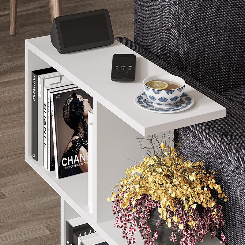 Βοηθητικό τραπεζάκι Homemania Megapap χρώμα λευκό 60x20x60εκ. Βοηθητικό τραπεζάκι Homemania Megapap χρώμα λευκό 60x20x60εκ.