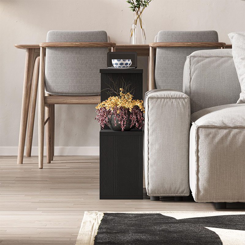 Τραπεζάκι βοηθητικό Homemania Megapap χρώμα μαύρο 60x20x60εκ.
