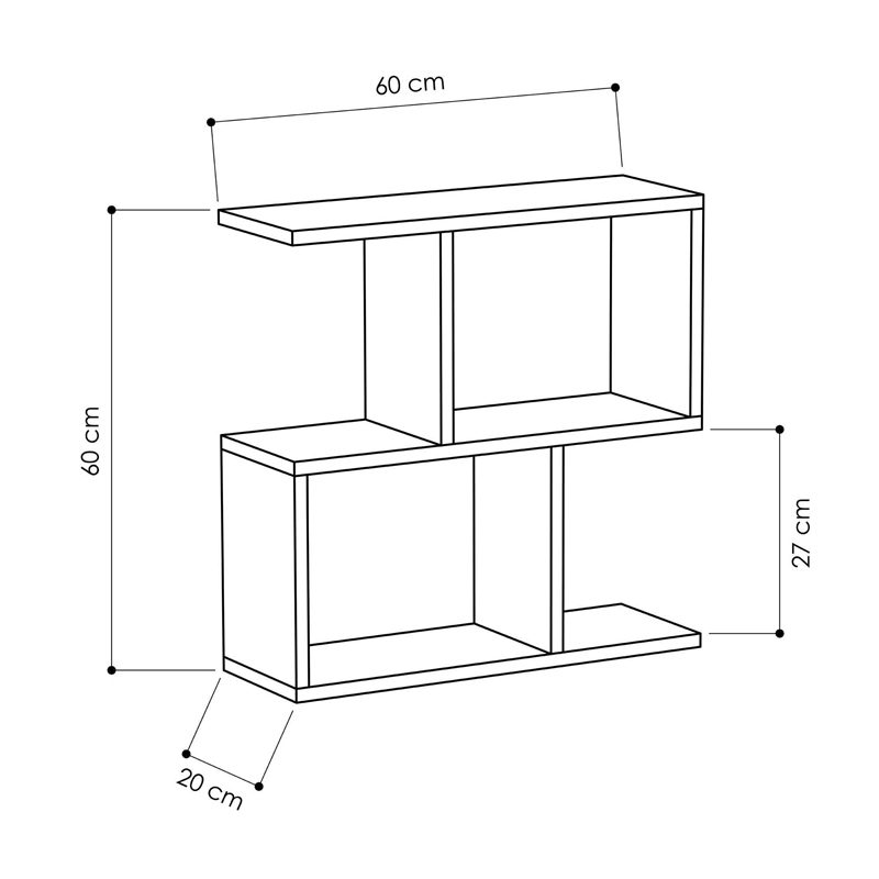 Τραπεζάκι βοηθητικό Homemania Megapap χρώμα μαύρο 60x20x60εκ.