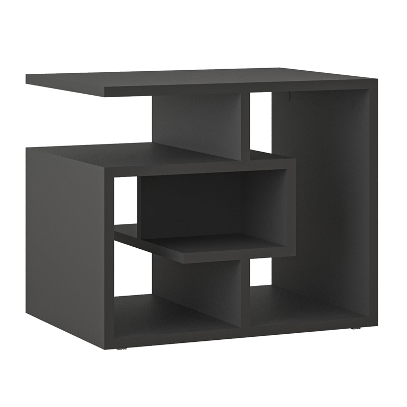 Τραπεζάκι βοηθητικό Labirent Megapap χρώμα ανθρακί 54x40x45εκ. Τραπεζάκι βοηθητικό Labirent Megapap χρώμα ανθρακί 54x40x45εκ.