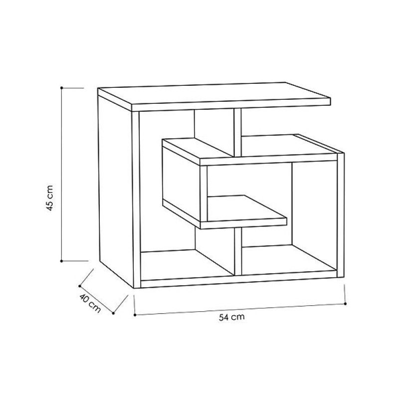 Τραπεζάκι βοηθητικό Labirent Megapap χρώμα ανθρακί 54x40x45εκ. Τραπεζάκι βοηθητικό Labirent Megapap χρώμα ανθρακί 54x40x45εκ.