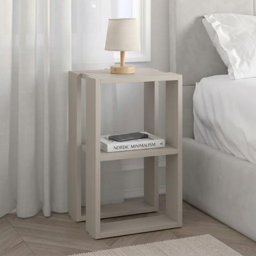 Κομοδίνο - Τραπεζάκι βοηθητικό Lonie Megapap χρώμα sandstone 34x30x55εκ.
