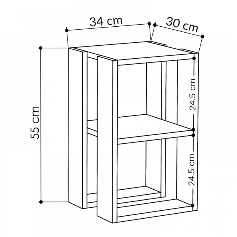 Κομοδίνο - Τραπεζάκι βοηθητικό Lonie Megapap χρώμα travertine 34x30x55εκ. Κομοδίνο - Τραπεζάκι βοηθητικό Lonie Megapap χρώμα travertine 34x30x55εκ.