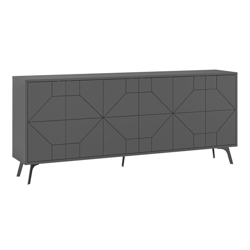 Μπουφές Dune Megapap χρώμα ανθρακί 184x35x77,4εκ. Μπουφές Dune Megapap χρώμα ανθρακί 184x35x77,4εκ.