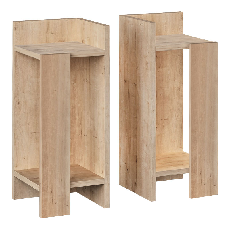 Κομοδίνο μελαμίνης Elos Megapap σετ 2 τεμαχίων χρώμα sapphire oak 25x27x60εκ. Κομοδίνο μελαμίνης Elos Megapap σετ 2 τεμαχίων χρώμα sapphire oak 25x27x60εκ.