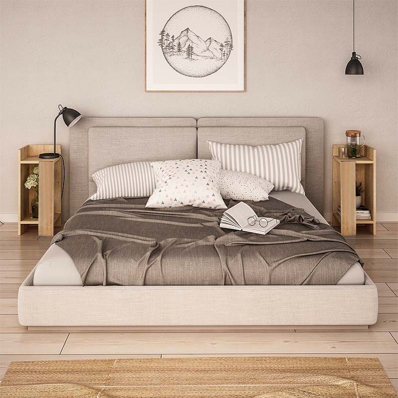 Κομοδίνο μελαμίνης Elos Megapap σετ 2 τεμαχίων χρώμα sapphire oak 25x27x60εκ. Κομοδίνο μελαμίνης Elos Megapap σετ 2 τεμαχίων χρώμα sapphire oak 25x27x60εκ.