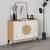 Μπουφές Gora Megapap χρώμα sapphire oak - λευκό εφέ μαρμάρου 110x35,6x82εκ.