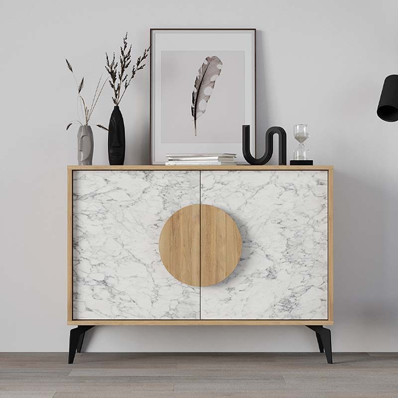 Μπουφές Gora Megapap χρώμα sapphire oak - λευκό εφέ μαρμάρου 110x35,6x82εκ. Μπουφές Gora Megapap χρώμα sapphire oak - λευκό εφέ μαρμάρου 110x35,6x82εκ.