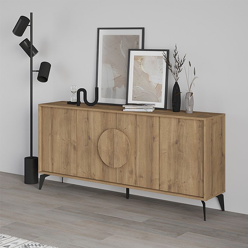 Μπουφές μελαμίνης Gora Megapap χρώμα ανοιχτό καφέ 180x35,6x82εκ. Μπουφές μελαμίνης Gora Megapap χρώμα ανοιχτό καφέ 180x35,6x82εκ.