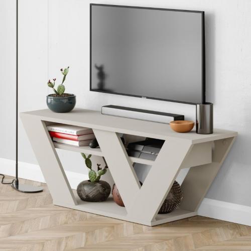 Έπιπλο τηλεόρασης Pipralla Megapap χρώμα sandstone 110x30x40εκ.